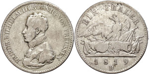 Prussia Thaler, 1819, Frederic ... 