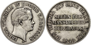 Prussia Thaler, 1849, Frederic ... 