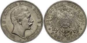 Prussia 5 Mark, 1898, Wilhelm II., ... 
