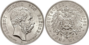 Saxony 5 Mark, 1902, fools about, ... 