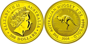 Australia 200 dollars, Gold, 2004, ... 