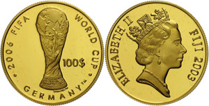 Fiji 2003, 100 Dollar Gold, World ... 