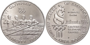 USA 1 Dollar, 1996, Silber,  ... 