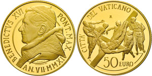 Vatican 50 Euro, Gold, 2011, ... 