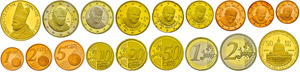 Vatican Regular issue coinage set ... 