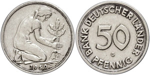 Münzen Bund ab 1946 50 Pfennig, ... 