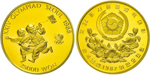 Südkorea 25.000 Won, Gold, 1987, ... 