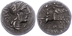 Münzen Römische Republik M. Porcius Laeca, ... 