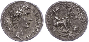 Münzen Römische Kaiserzeit Augustus 27 v. ... 