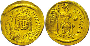 Münzen Byzanz Justin II., 565-578, Solidus ... 