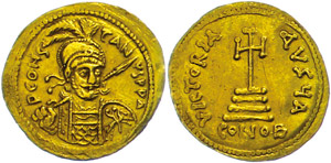 Münzen Byzanz Constantinus IV. Pogonatus, ... 
