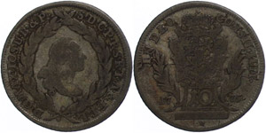 Bayern Herzogtum 10 Kreuzer, 1775, Max III. ... 