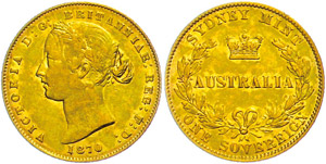 Australien Pfund, 1870, Gold, Victoria, Fb. ... 