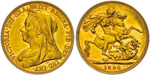 Australien Pfund, 1896, Gold, Victoria, ... 