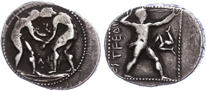 Ancient Greek coins Pamphylia, Aspendus, ... 