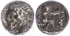 Thrakien Thasus, Drachme (3,62g), ca. 350 v. ... 