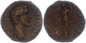 Coins Roman Imperial period 138-161, bronze ... 