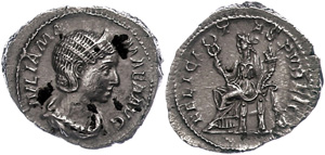 Coins Roman Imperial period Julia Mamaea, ... 