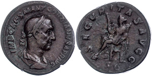 Münzen Römische Kaiserzeit 238, AE- ... 