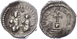 Münzen Byzanz Heraclius, 610-641, Hexagramm ... 