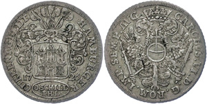 Hamburg City 8 Shilling, 1726, with title ... 