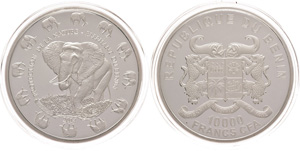 Benin 10000 Francs CFA, 1 KG Silber, 2014, ... 