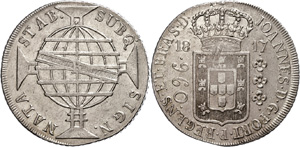 Brasilien 960 Reis, 1817, Bahia, KM 307.1, ... 