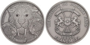Burkina Faso 10000 Francs CFA, 1 KG Silber, ... 