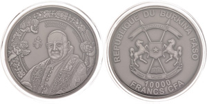 Burkina Faso 10000 Franc CFA, 1 KG silver, ... 