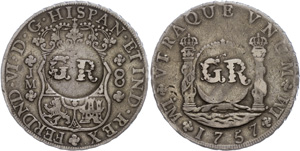 Jamaika 6 Shillings 8 Pence, o.J.(1758), ... 
