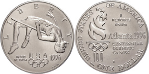 Coins USA 1 Dollar, 1996, silver, XXVI. ... 