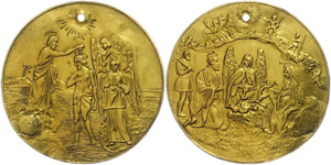 Medallions foreign after 1900 O. J., Baptism ... 