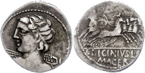 Coins Roman Republic  C. Licinius L. f. ... 
