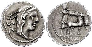 Coins Roman Republic  L. Procilius, denarius ... 