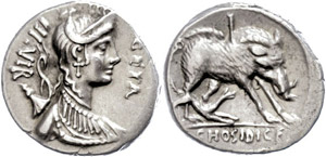 Coins Roman Republic  C. Hosidius C. f. ... 