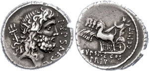 Coins Roman Republic  P. Plautius Hypsaeus, ... 