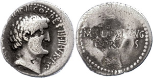 Coins Roman Republic  M. Antonius and M. ... 