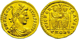 Münzen Römische Kaiserzeit  Theodosius I., ... 