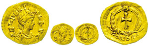 Coins Roman Imperial period  Aelia Verina, ... 
