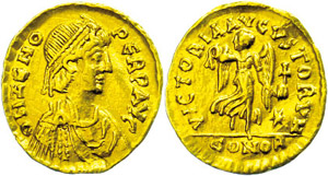 Münzen Römische Kaiserzeit  Zeno, 474-491, ... 
