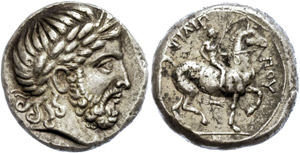 Makedonien  Tetradrachme (14,42g), 342-336 ... 