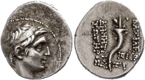 Seleukidien  Drachme (4,14g), 153/152 v. ... 
