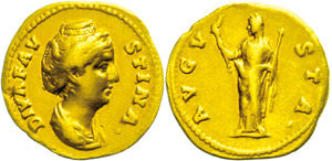 Coins Roman Imperial period  Faustina Maior, ... 