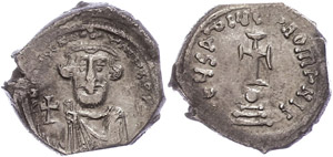 Coins Byzantium  Constans II., 641-668, ... 