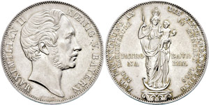 Bayern  Doppelgulden, 1855, Maximilian II., ... 