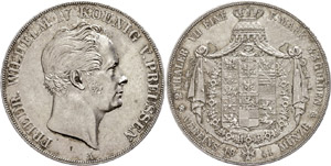 Prussia  Double taler, 1841, Frederic ... 