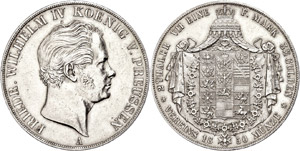 Prussia  Double taler, 1850, Frederic ... 