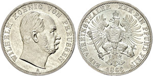 Prussia  Thaler, 1866, Wilhelm I., picture ... 