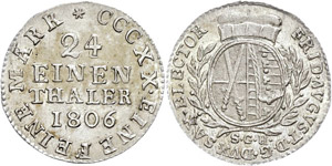 Saxony  1 / 24 thaler, 1806, Frederic August ... 