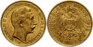 Prussia  20 Mark, 1912, Wilhelm II., ... 